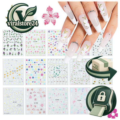 Nagelsticker blumen - nagelsticker, 3d