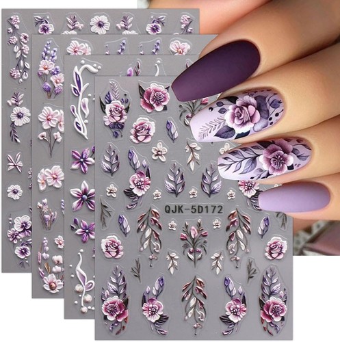 Jmeowio nagelsticker blumen - nagelsticker,