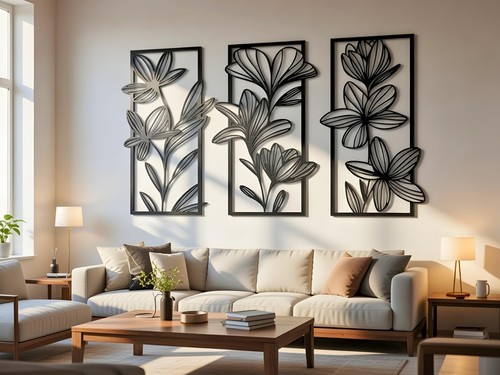 3er set blumen - set, lotus