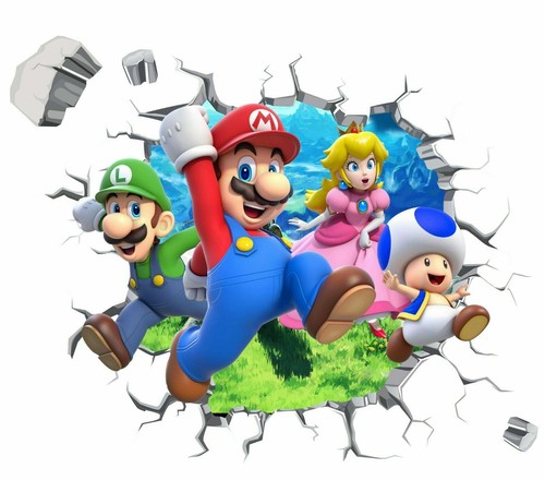 Super mario wandtattoo - wandtattoo, 3d