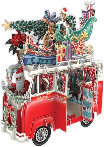 Weihnachtskarte paper art - 3d,