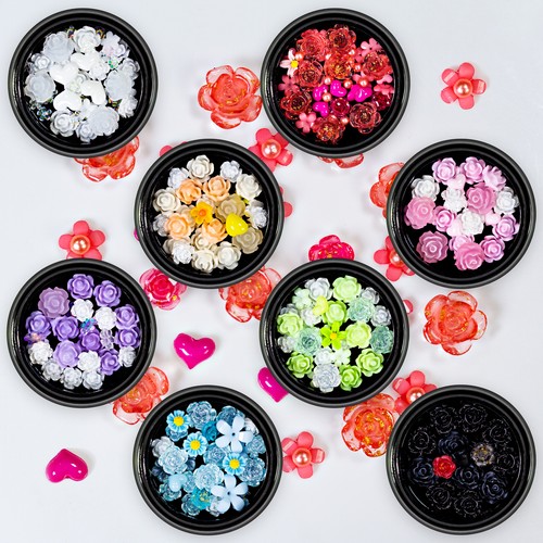 Nail art overlay flower mix - nail,