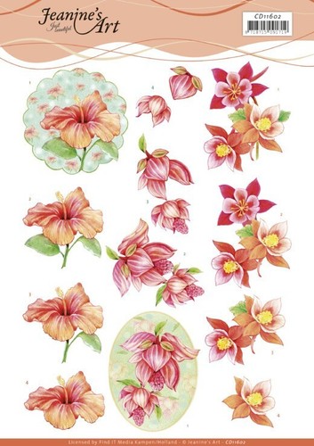 Bogen orange blumen - 3d-bogen,