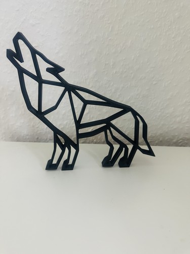 Druck wolf line art - line,
