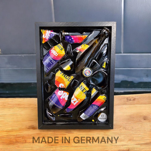 Broken bottle art 20x30 epoxy - broken,