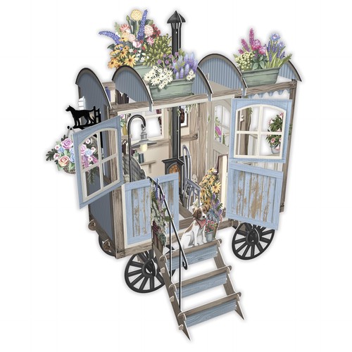 Pop karte betty blue - 3d-pop-up-karte,
