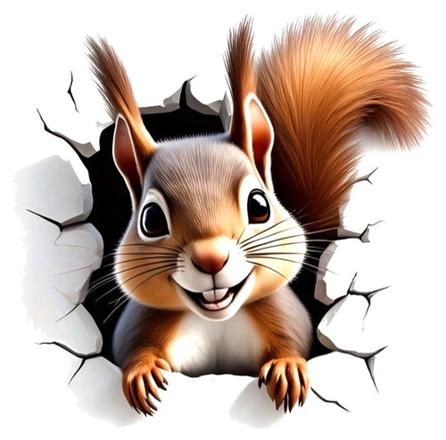 Eichhörnchen effekt wand - 3d,