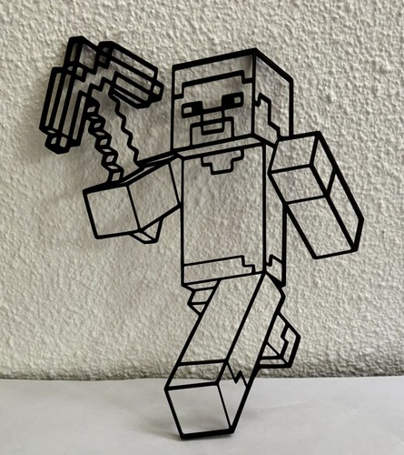 Minecraft steve wanddeko - minecraft,