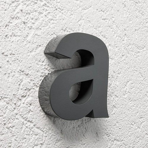 Hausnummer edelstahl - 3d,