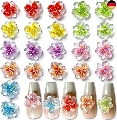 50pcs blume nagel charms - blume,